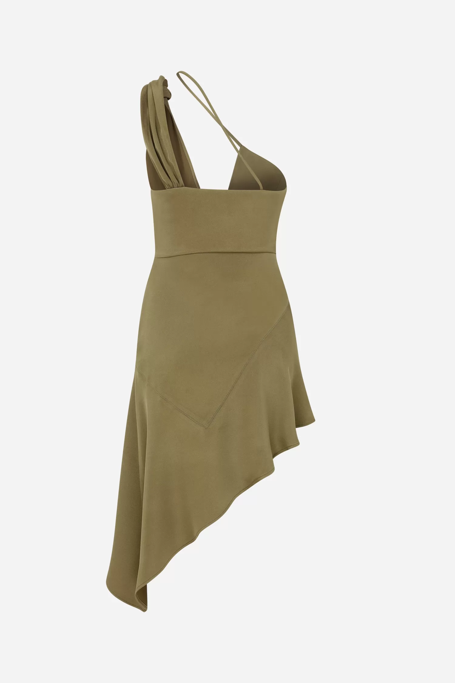 Hot Allure - One Shoulder Mini Dress with Front Slit and Knot Detail Resort 24 | Dresses