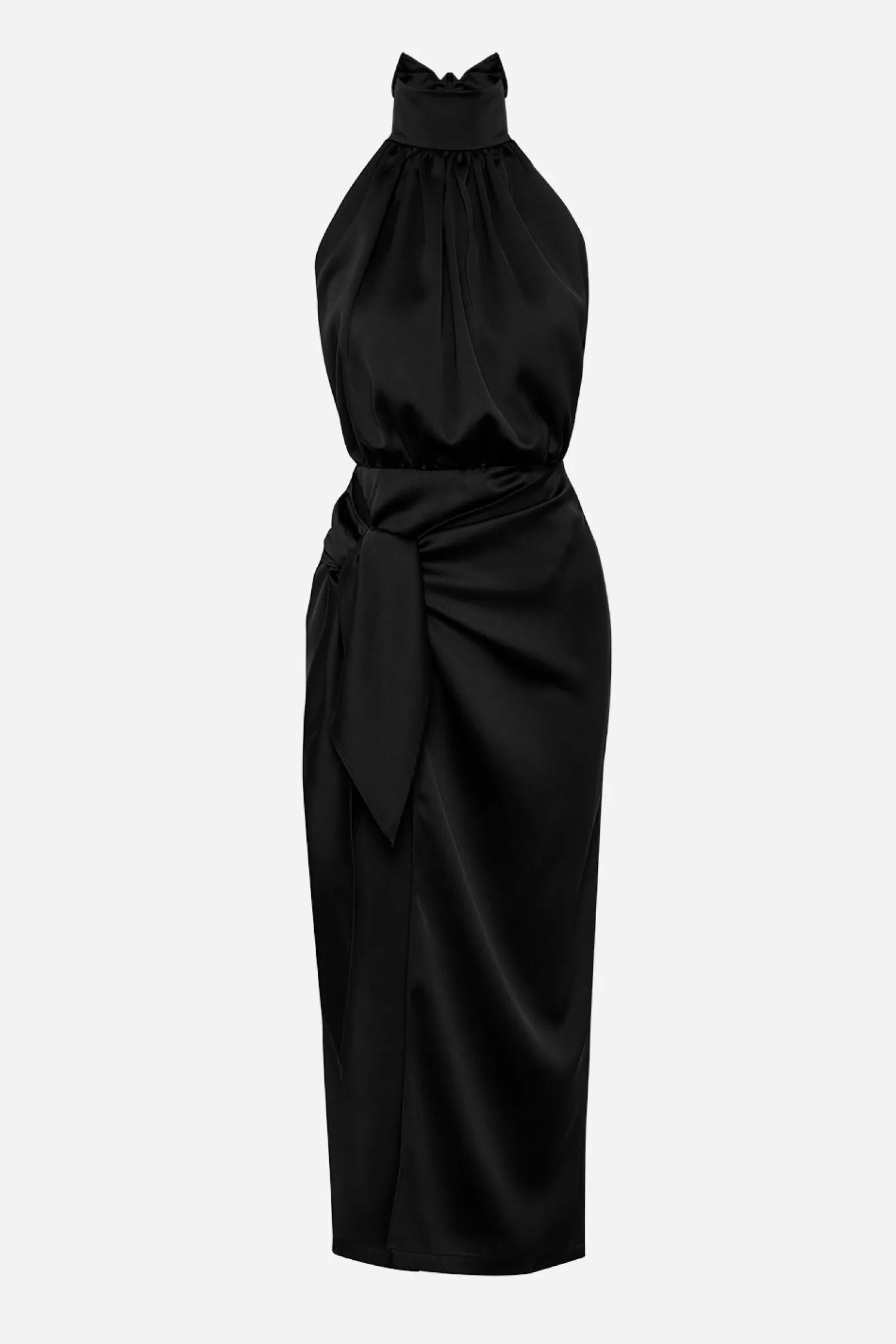 Cheap Amanda - Satin Wrap Up Dress With Open Back Dresses