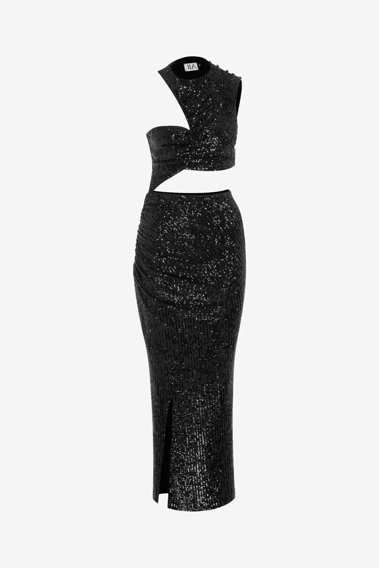 Online Blair - Sequin Dress With Side Slit Baby Don't Stay Up! | Dresses