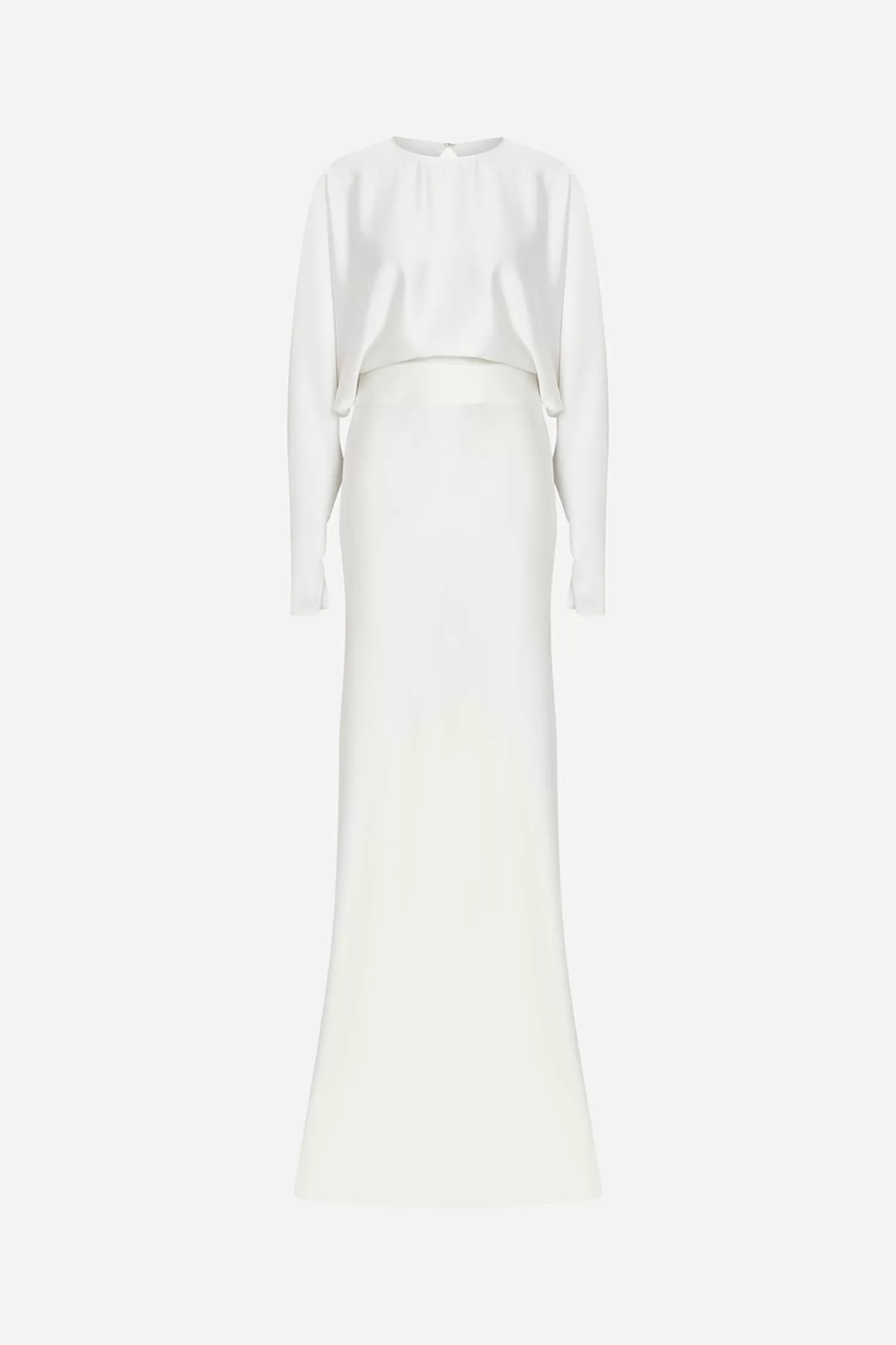 Online Brooklyn - Satin Maxi Dress With Open Back With Tuxedo Belt Bridal | Dresses