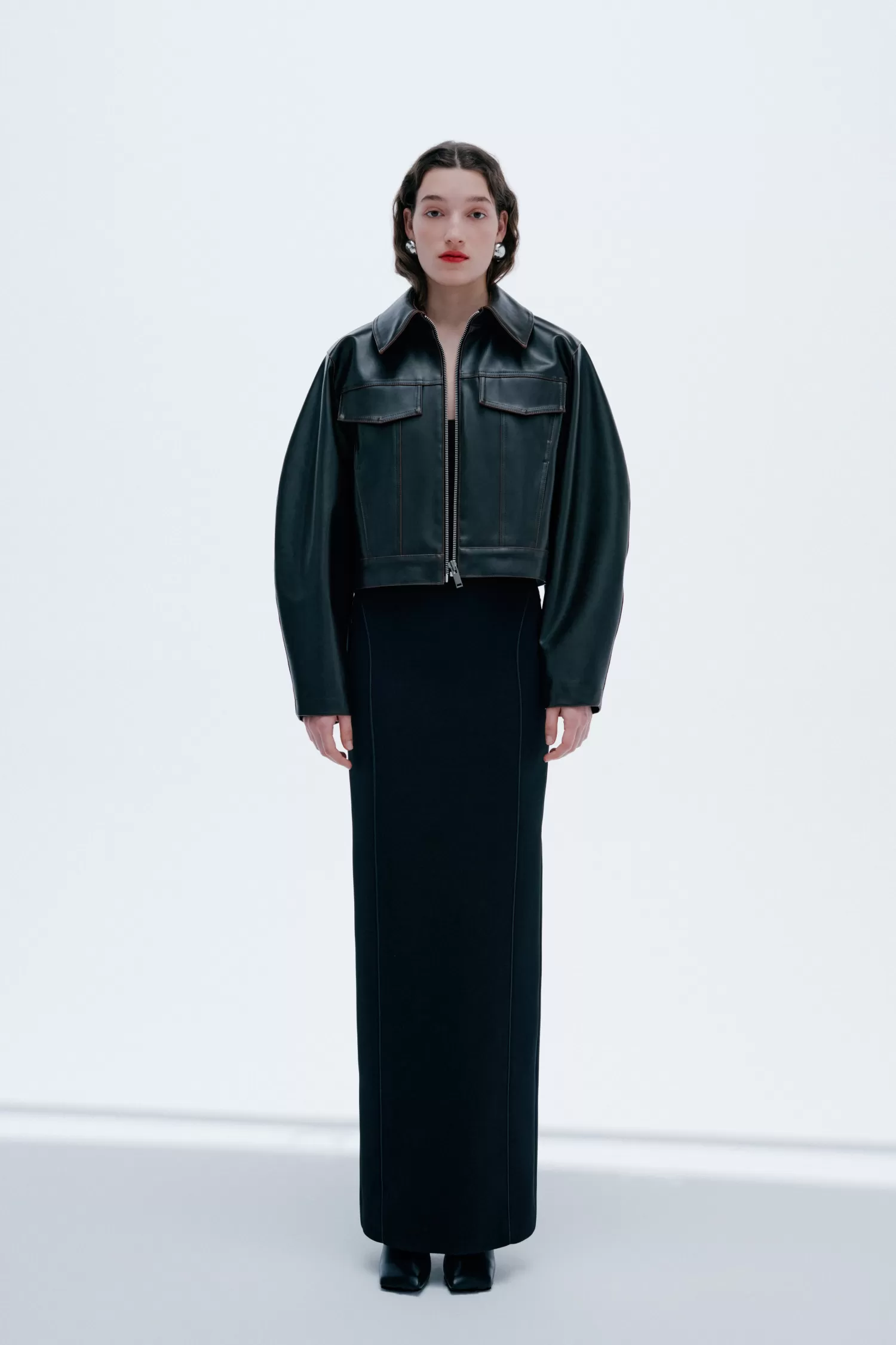 Fashion Carol - Vegan Leather Crop Biker Jacket Fall/winter '25 | Blazers & Coats