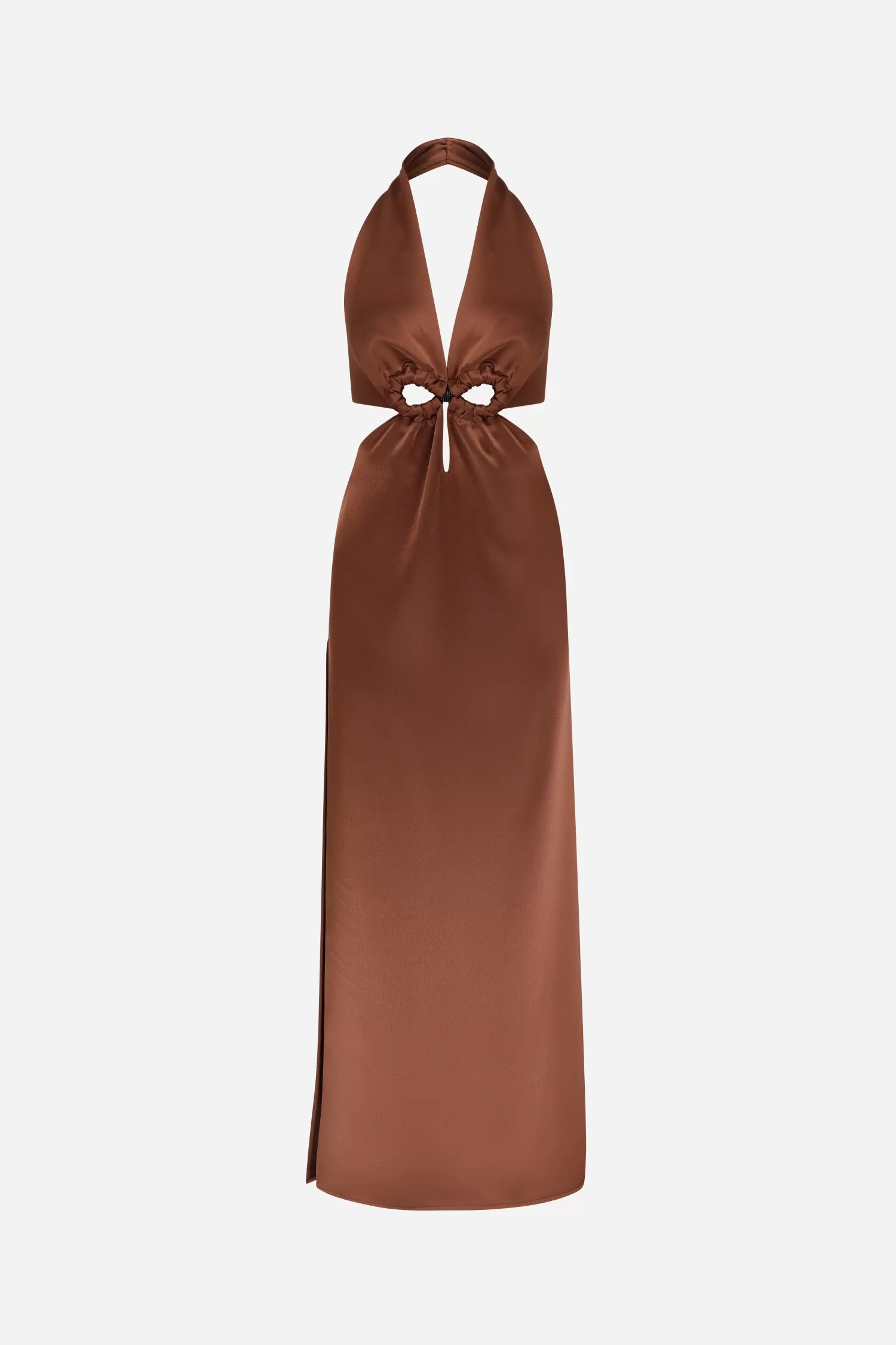 Clearance Dory - V Neck Satin Dress With Hanmade Accessories Spring/summer 24 | Dresses
