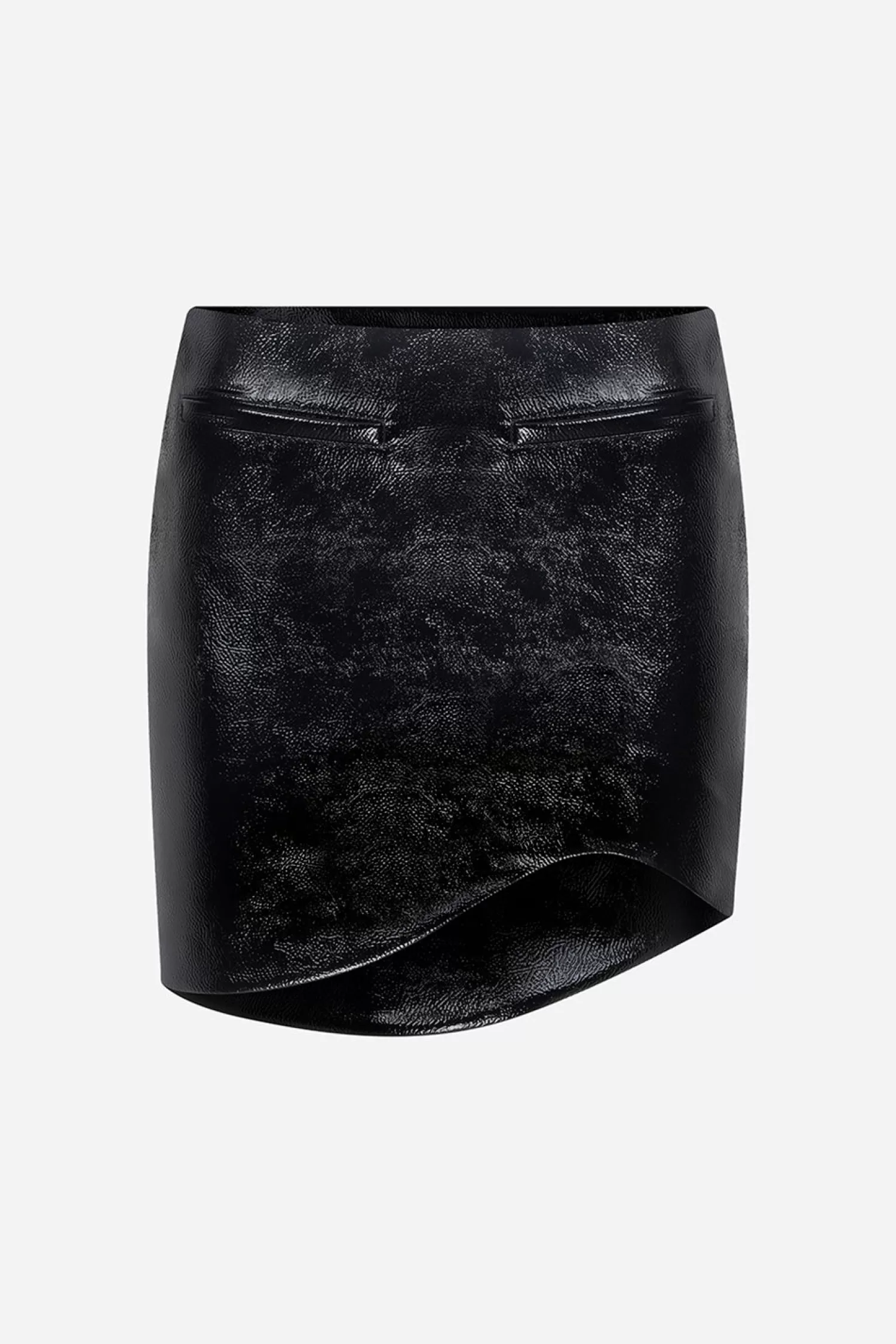 Flash Sale Estella - Asymmetrical Hemline Vegan Leather Mini Skirt Skirts | Fall/winter '25