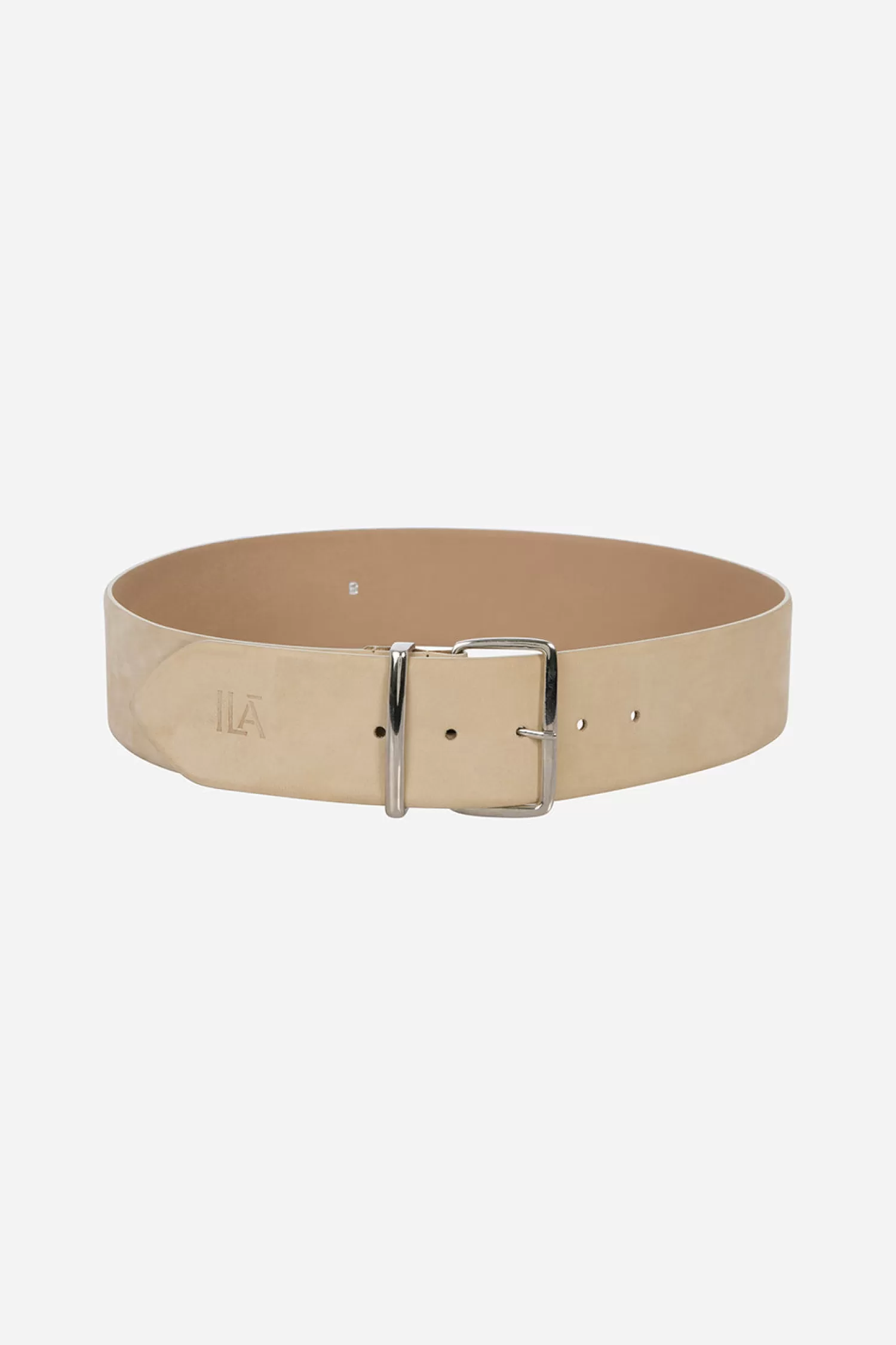 Cheap Gina-  Nubuck Wide Leather Belt With Silver Buckle Spring/summer 24