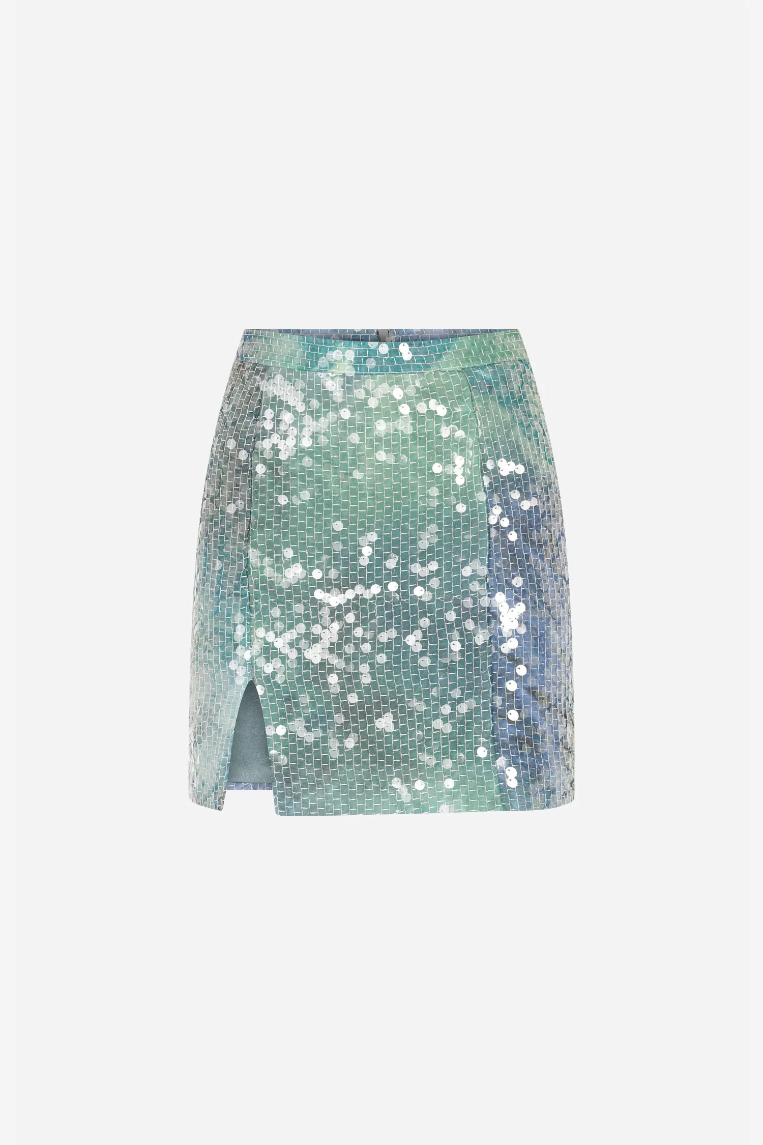 Fashion Janine - Silk Sequin Mini Skirt With Front Slit Spring/summer 24 | Skirts