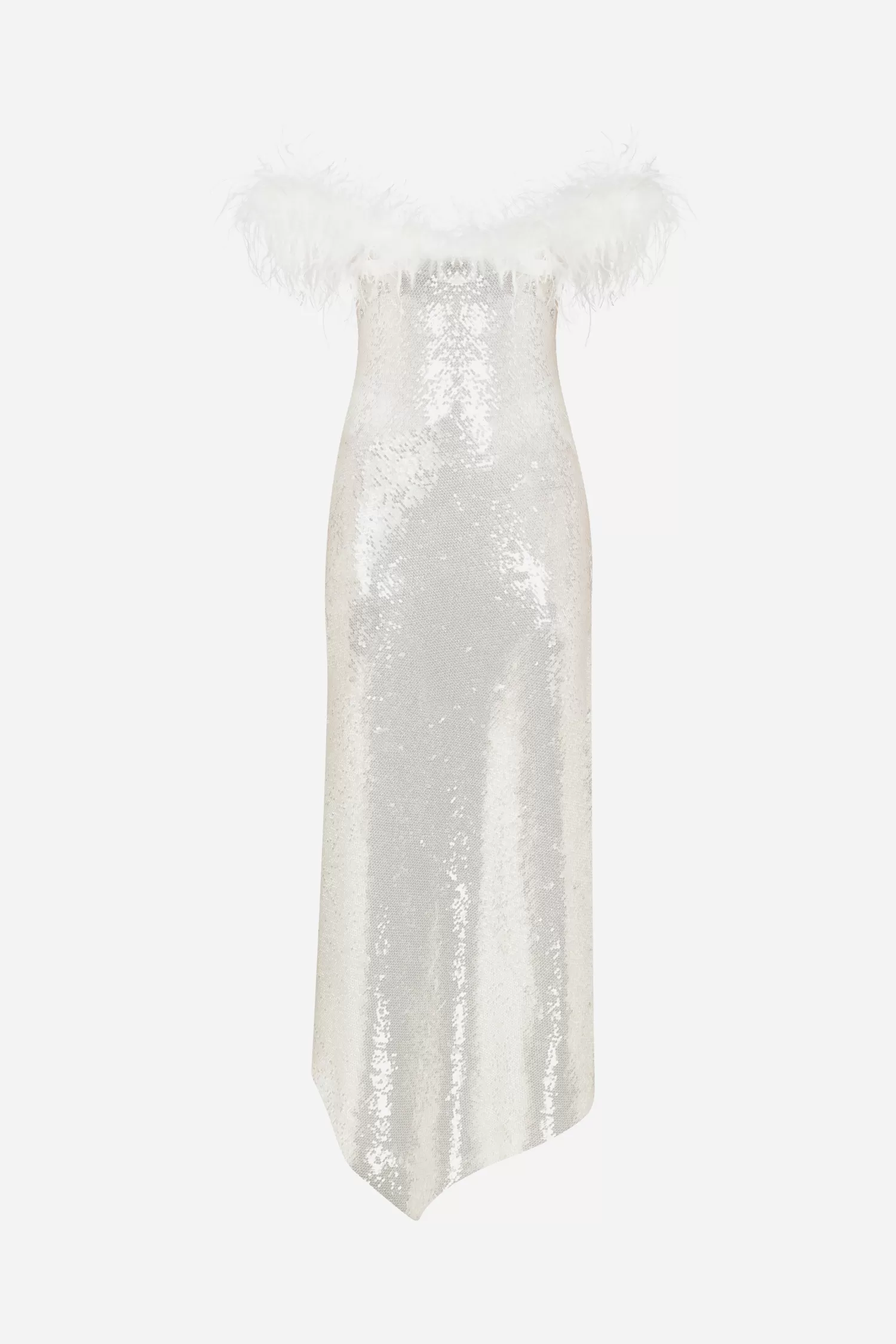 Store Janis - Strapless Sequin Dress With Feathers Bridal | Dresses