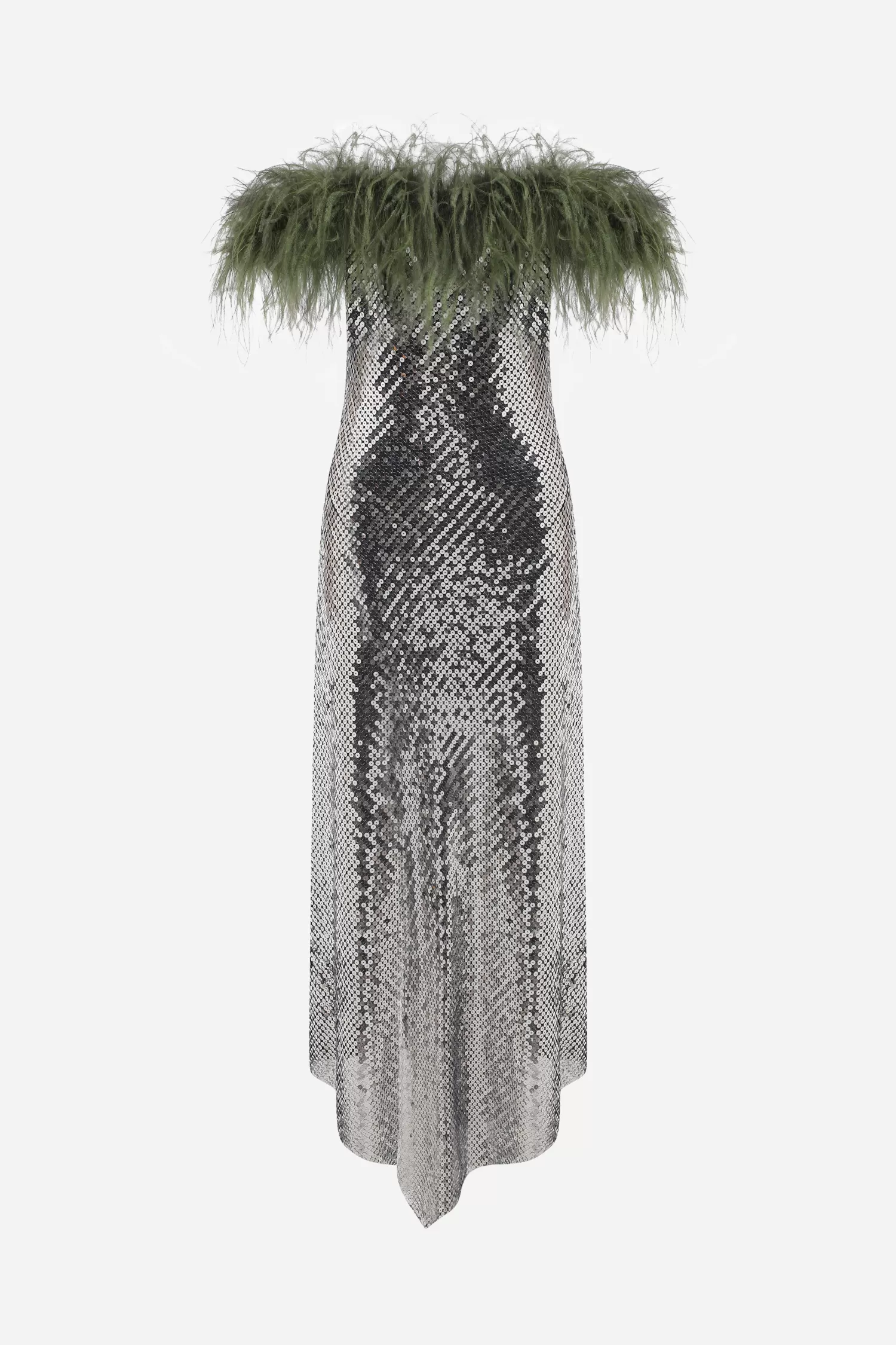 Best Sale Janis - Strapless Sequin Dress with Feathers Dresses