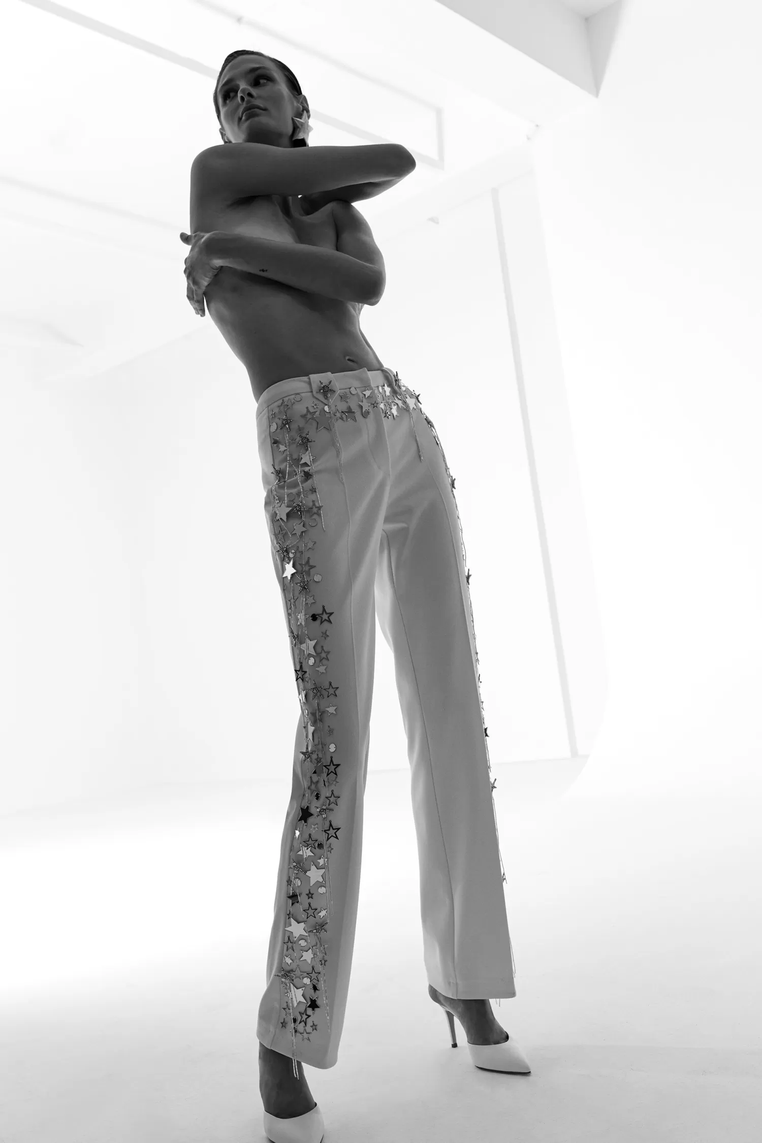 Shop Jupiter - Regular Fit Trouser With Star Accessories Bridal | Trousers