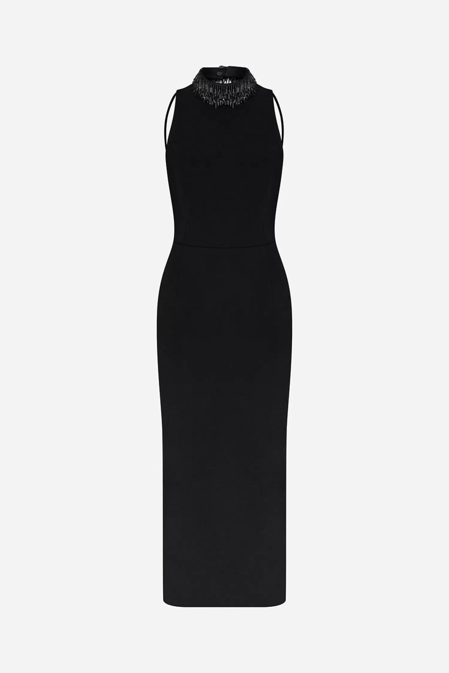 Best Kiki - Beaded Fringe Detailed Open Back Midi Dress Fall/winter '25 | Dresses