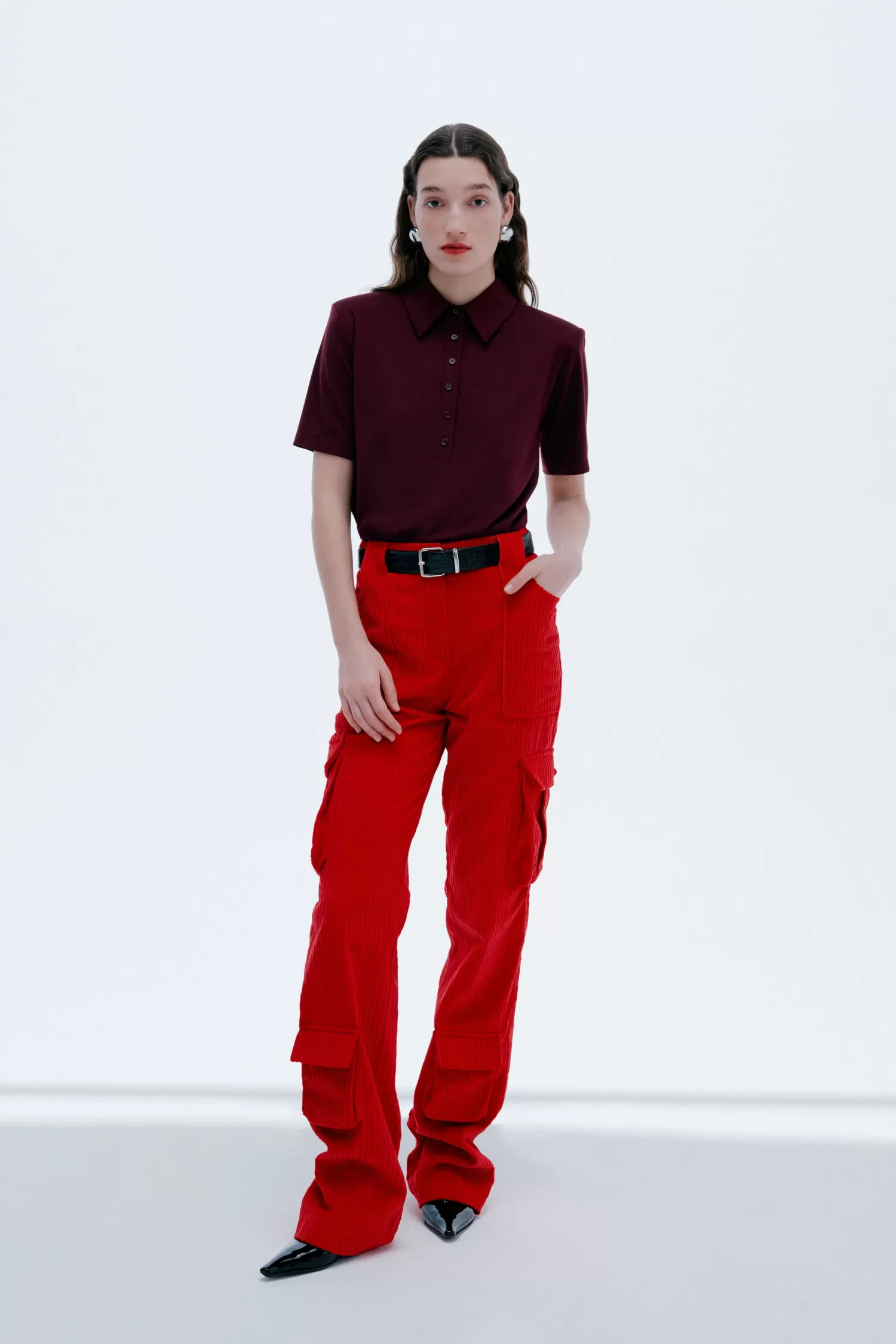 Outlet Kim - Velvet Cargo Trousers Fall/winter '25 | Shop By Look