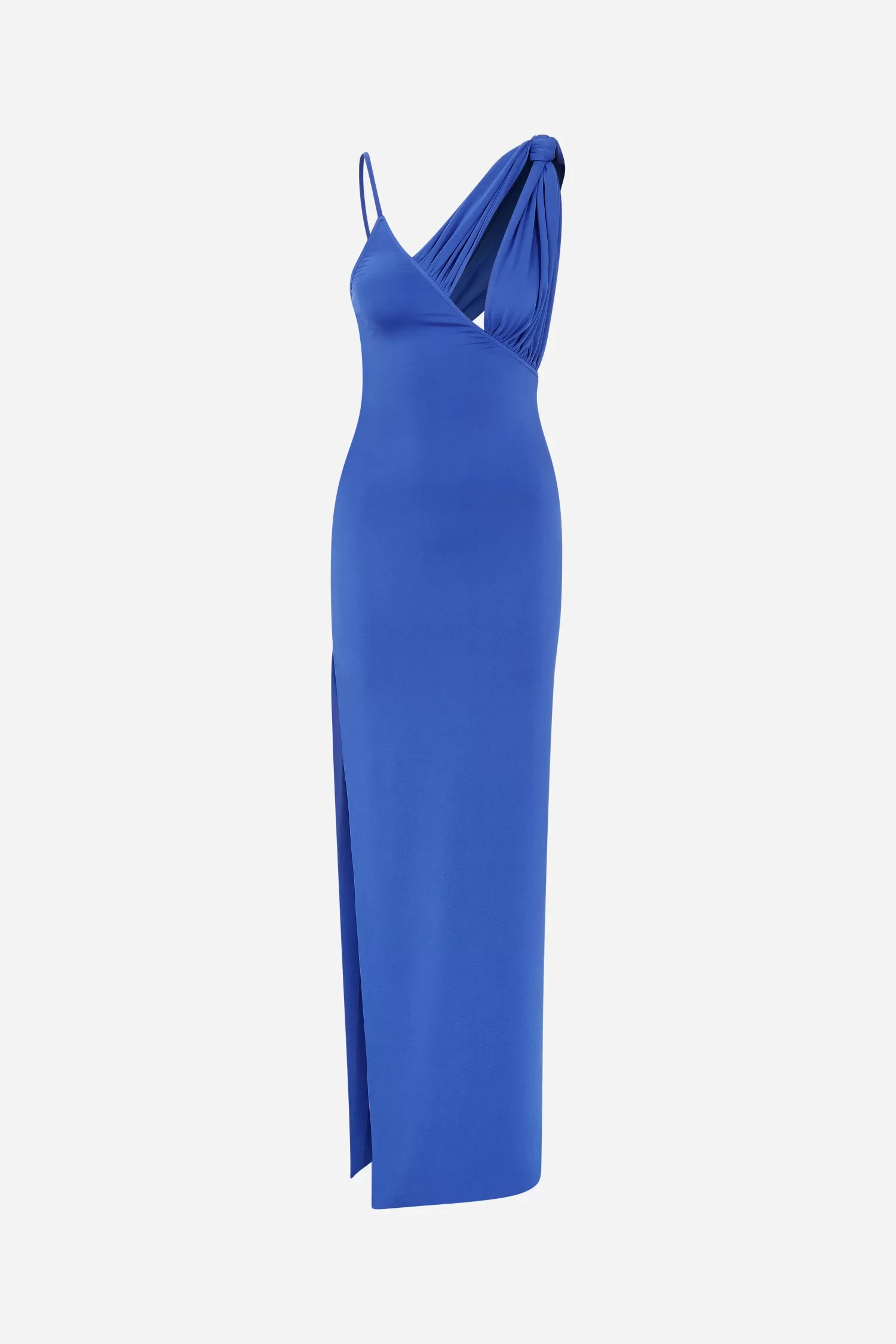 Online Maria - One-Shoulder Triple Collar Detailed And Knotted Maxi Dress Resort 24 | Dresses