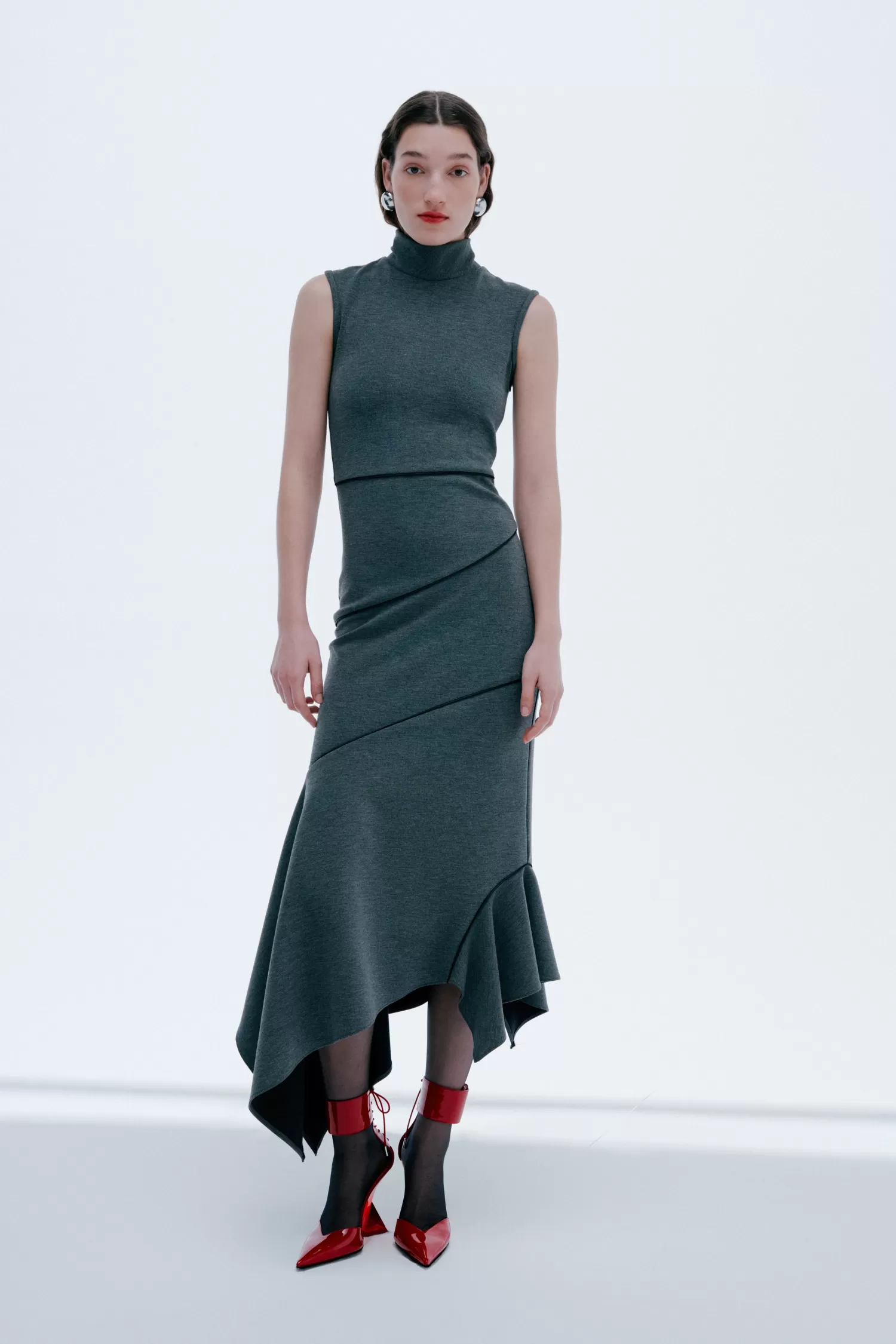 Online Marlene - Turtle Neck Knitted Midi Dress Fall/winter '25 | Dresses