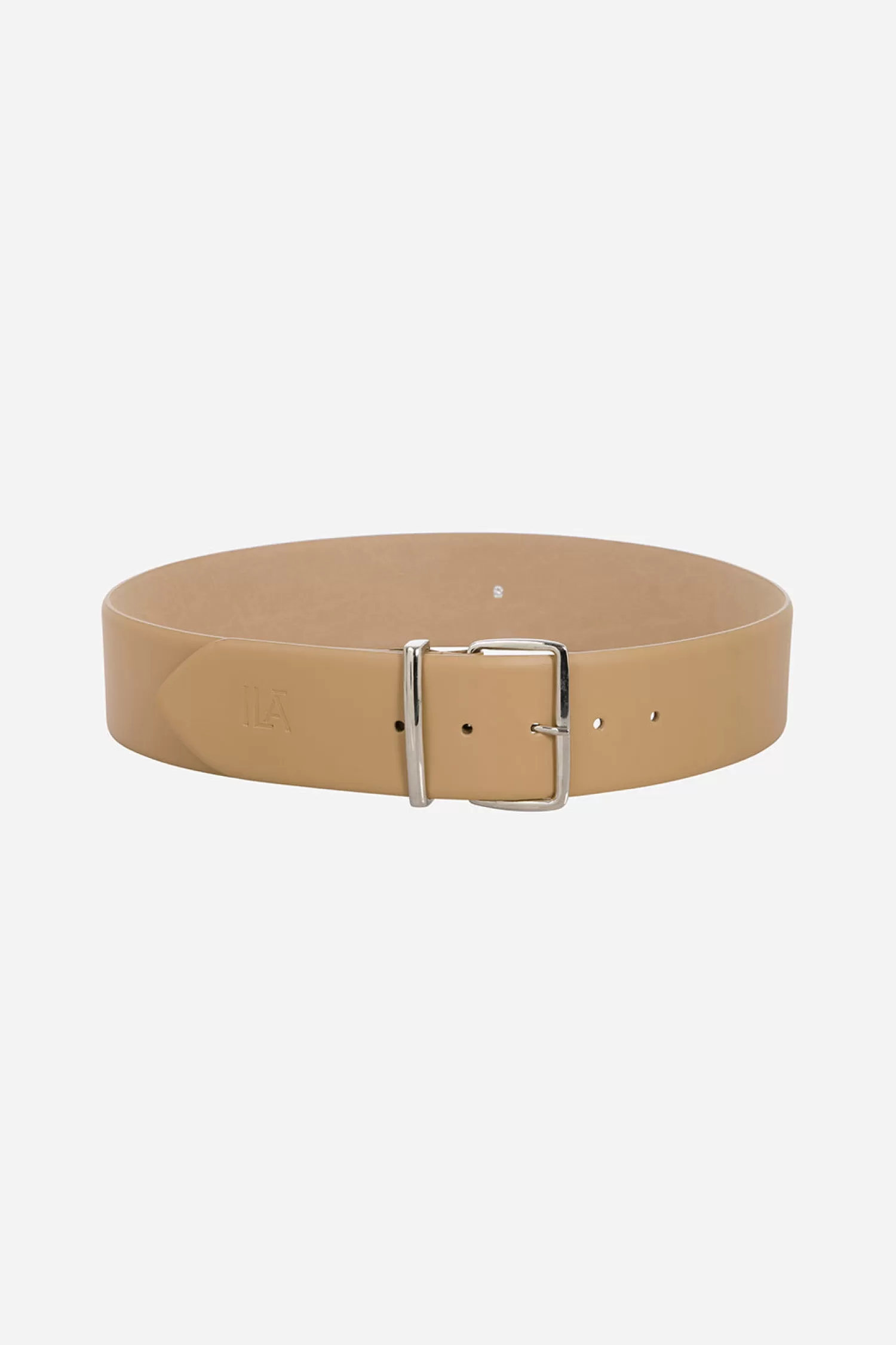 Store Mel - Wide Leather Belt With Silver Buckle Spring/summer 24