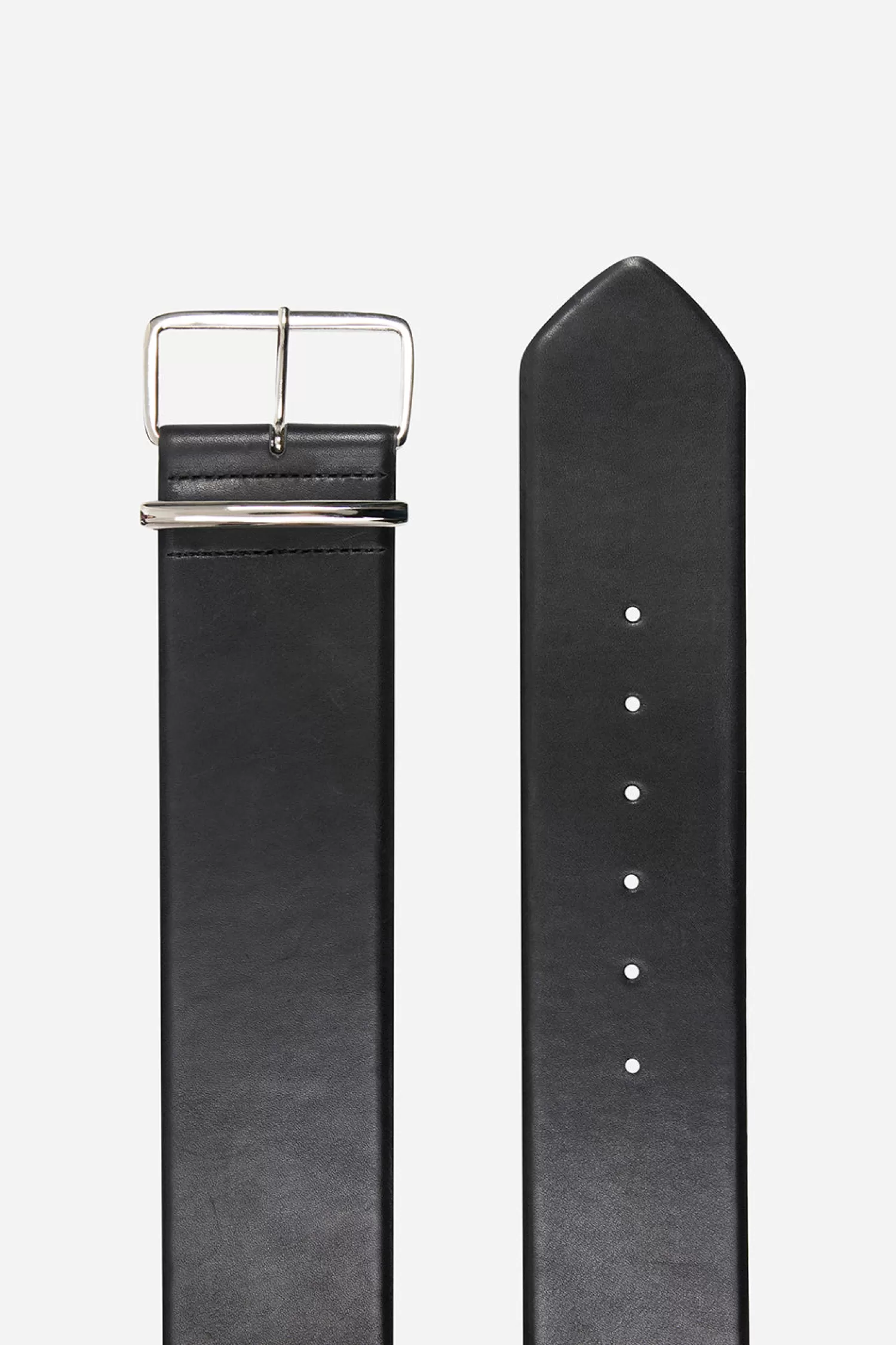 Shop Melanie - Wide Leather Belt With Silver Buckle Spring/summer 24