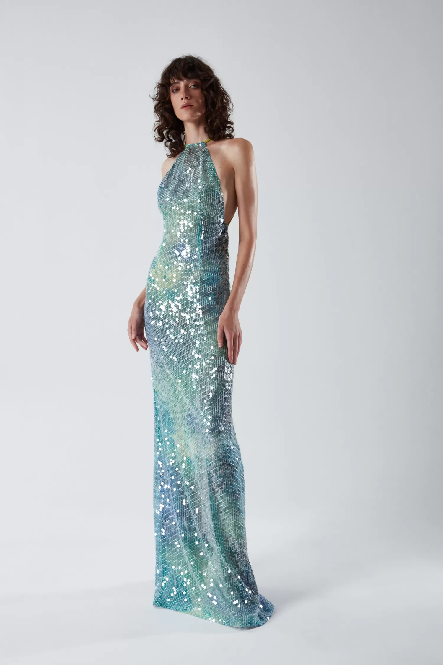 Clearance Mer - Gradient Sequin Maxi Dress With Open Back Spring/summer 24 | Dresses