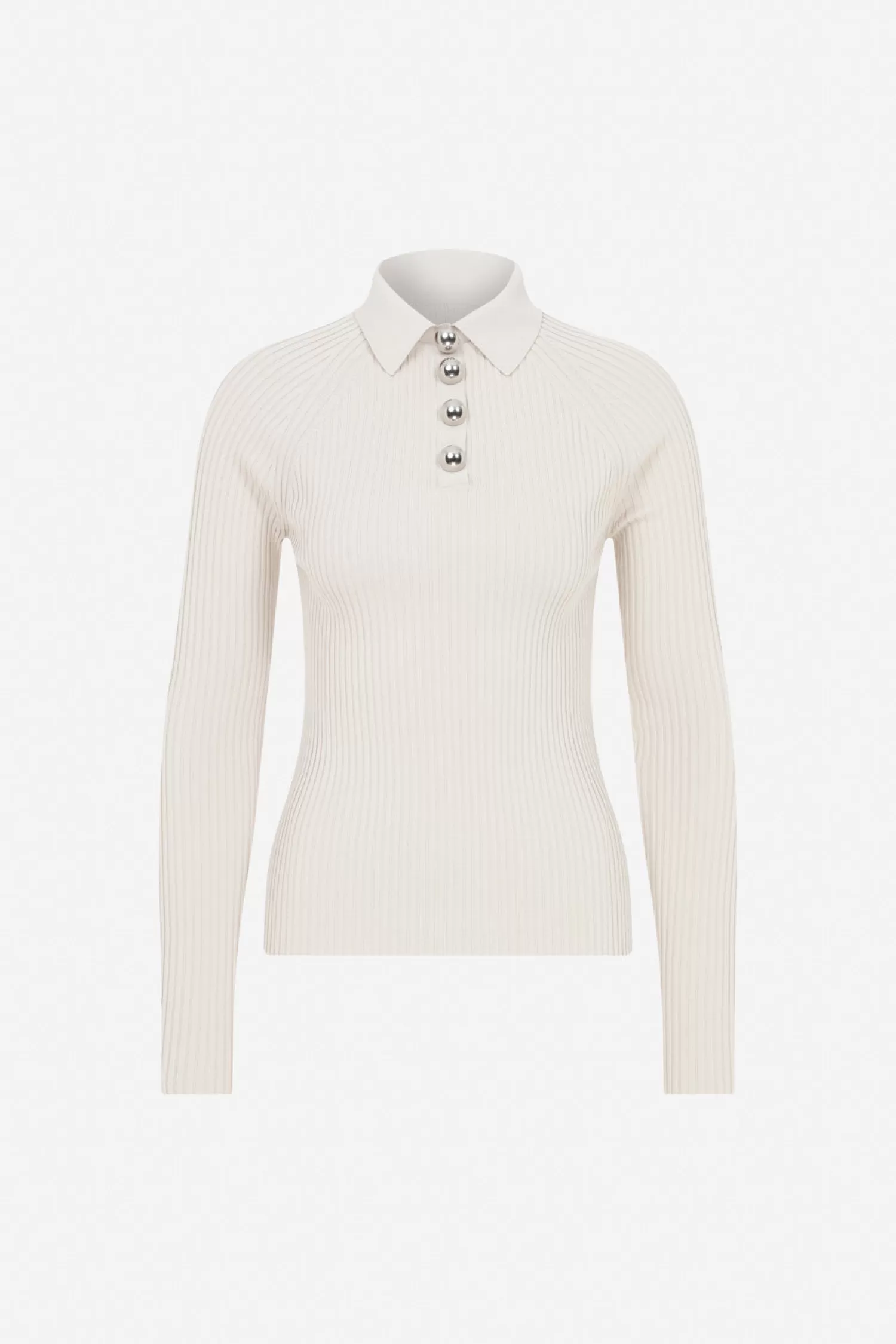 Outlet M谋lan - Polo Neck Ribbed Knit Top Fall/winter '25 | Shop By Look