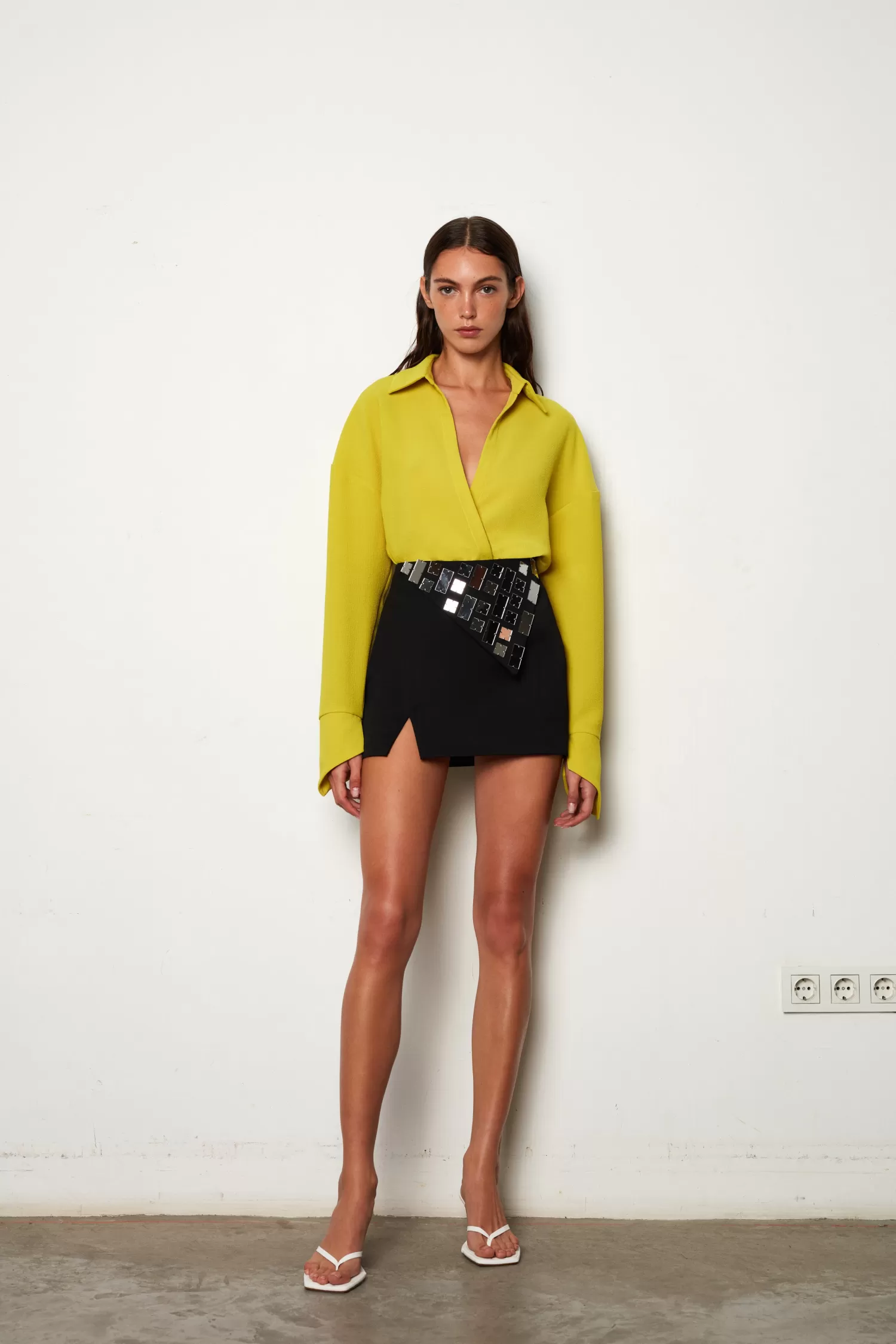 Online Pearl- Mini Skirt With Mirror Details Resort 24 | Skirts