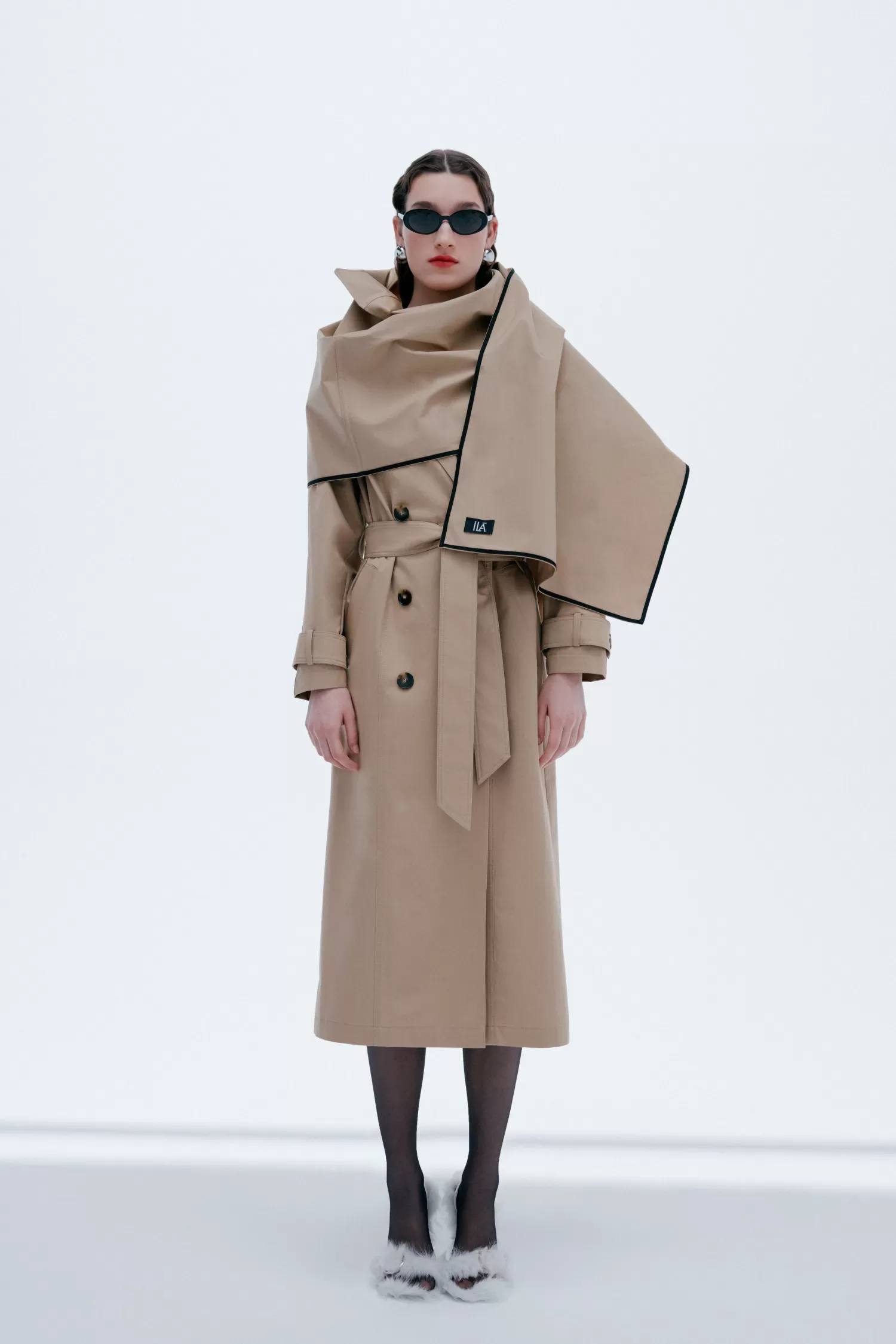 Sale Poppy - Removable Scarf Detailed Trench Coat Fall/winter '25 | Blazers & Coats