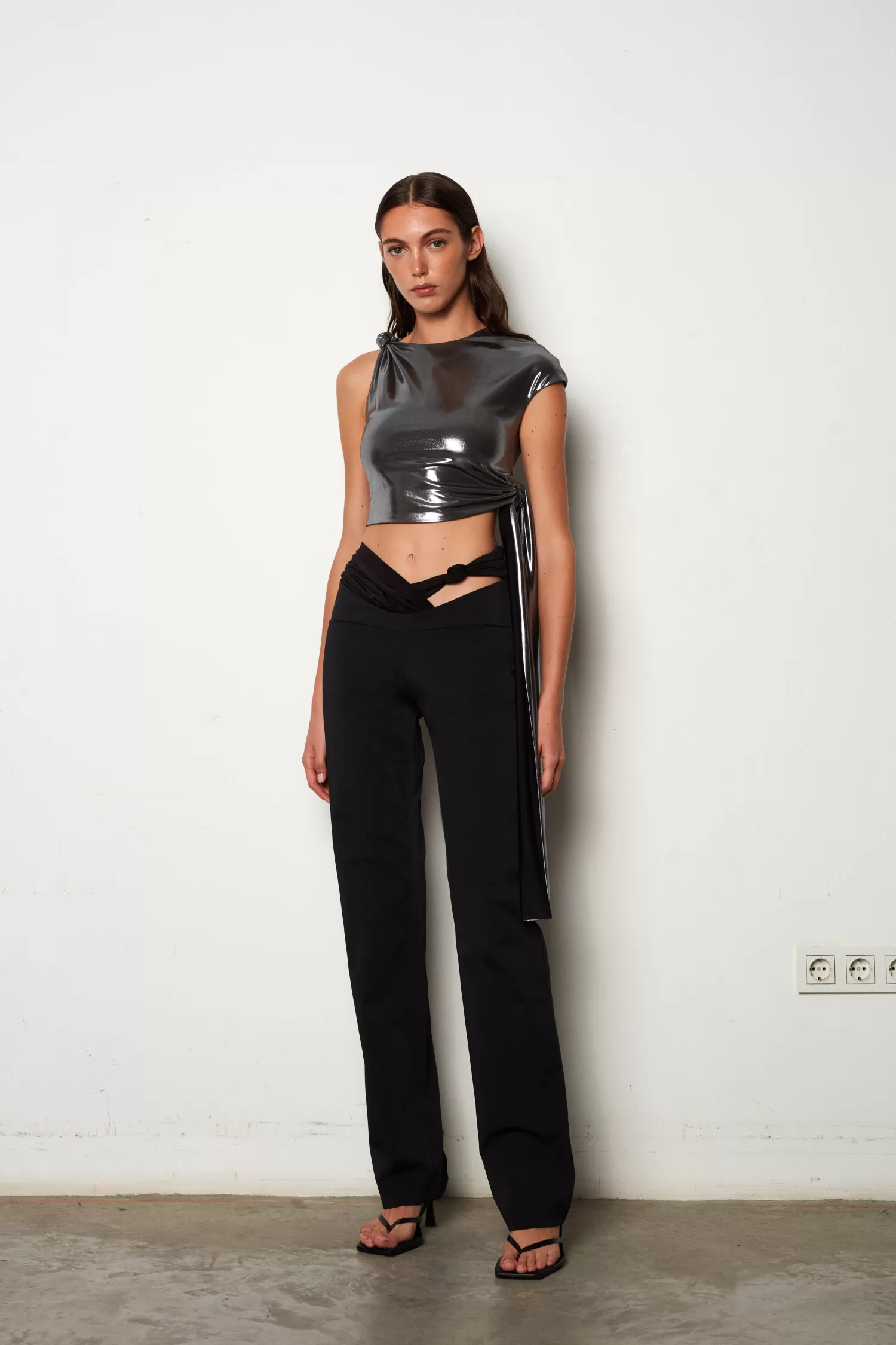 Cheap Roxy - Metallic Cropped Top With Knots Resort 24 | Tops