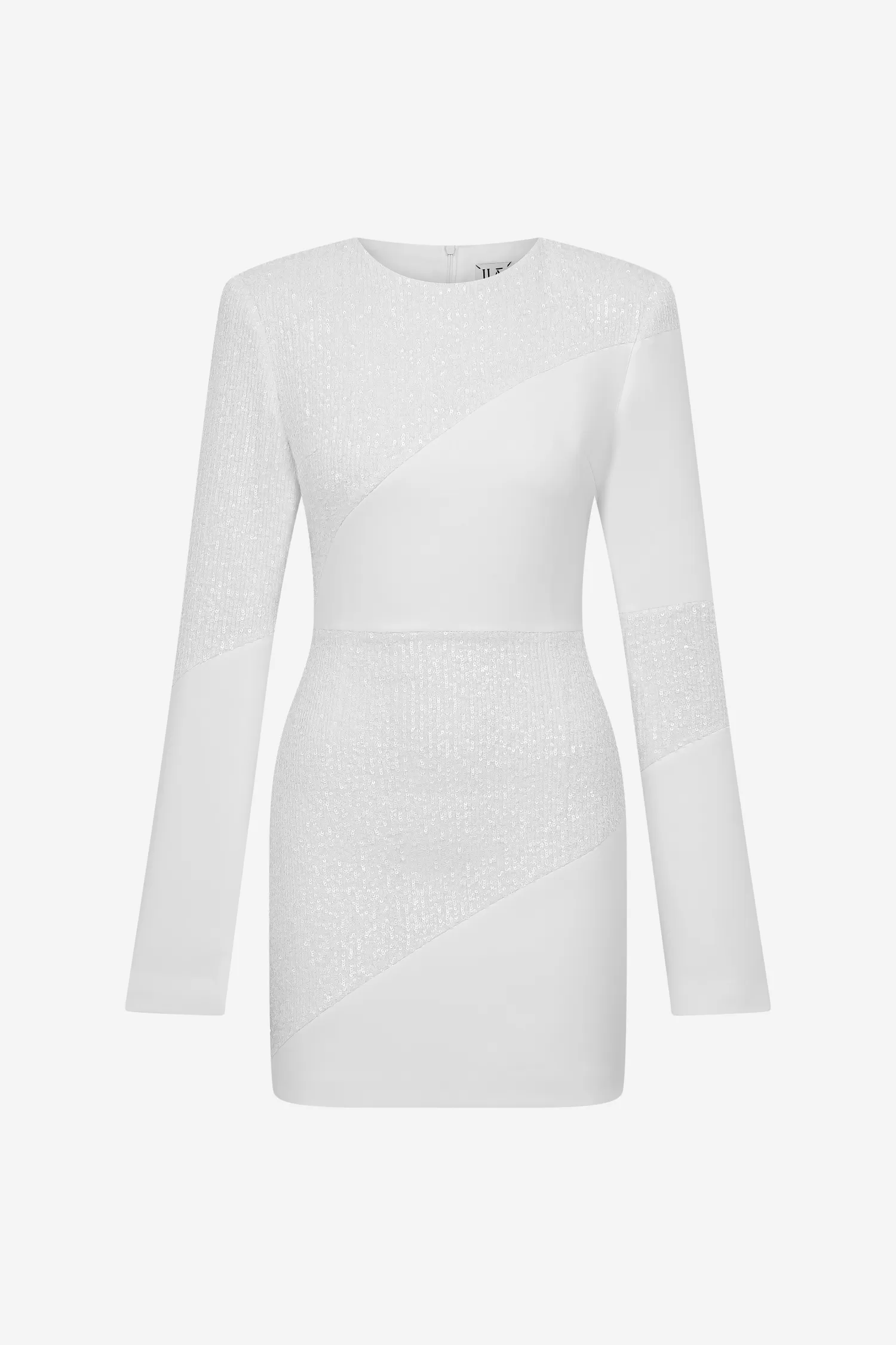 Clearance Solar - Long Sleeve Mini Dress with Sequin Details Bridal | Dresses